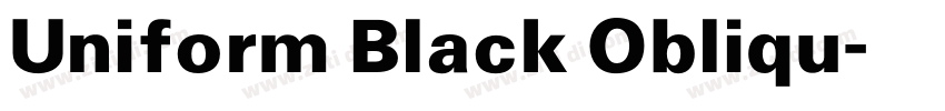 Uniform Black Obliqu字体转换